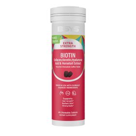 BSYS Coffee-flavored Biotin Chews Hair That Grows  Nails That Shine These Tasty Supplements Taste Like Your Favorite Brew No Chalky Mess Just Glow Fro (Option: One bottles)