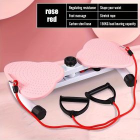 Waist Twist Exercise Machine, A Machine Designed For Weight Loss And Core Abdominal Exercises, With Foot Massage And Weight Loss Capabilities. It Is A (Color: Pink)